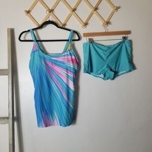 NWOT DENATER TANKINI SHORT SET SIZE 3XL (RUNS EXTREMELY SMALLER)